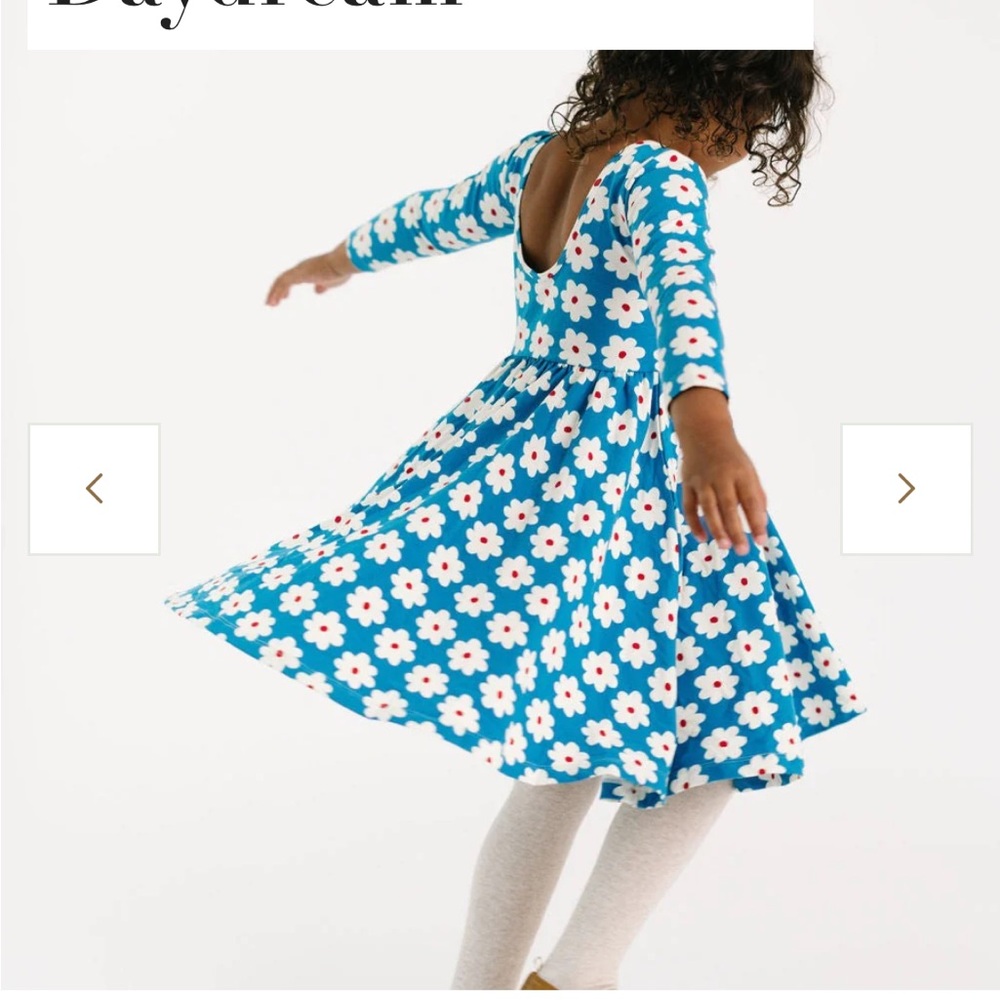 Floral Blue Twirl Dress